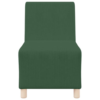 Unidade de Sofá Modular Sem Braços 2 pcs Verde Selva