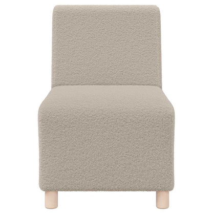 Unidade de Sofá Modular Sem Braços 2 pcs Cinzento-claro