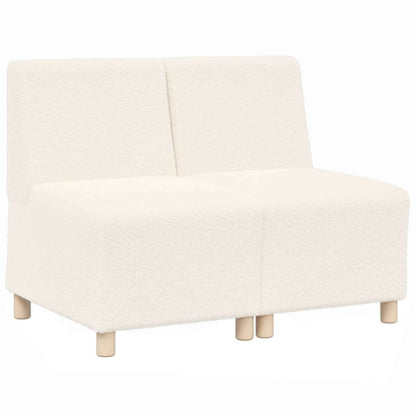 Unidade de Sofá Modular Sem Braços 2 pcs Creme 55 x 74 x 82 cm