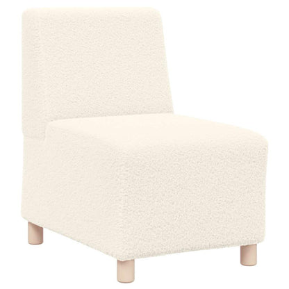 Unidade de Sofá Modular Sem Braços 2 pcs Creme 55 x 74 x 82 cm