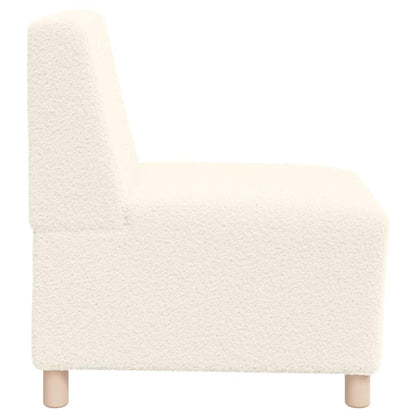 Unidade de Sofá Modular Sem Braços 2 pcs Creme 55 x 74 x 82 cm
