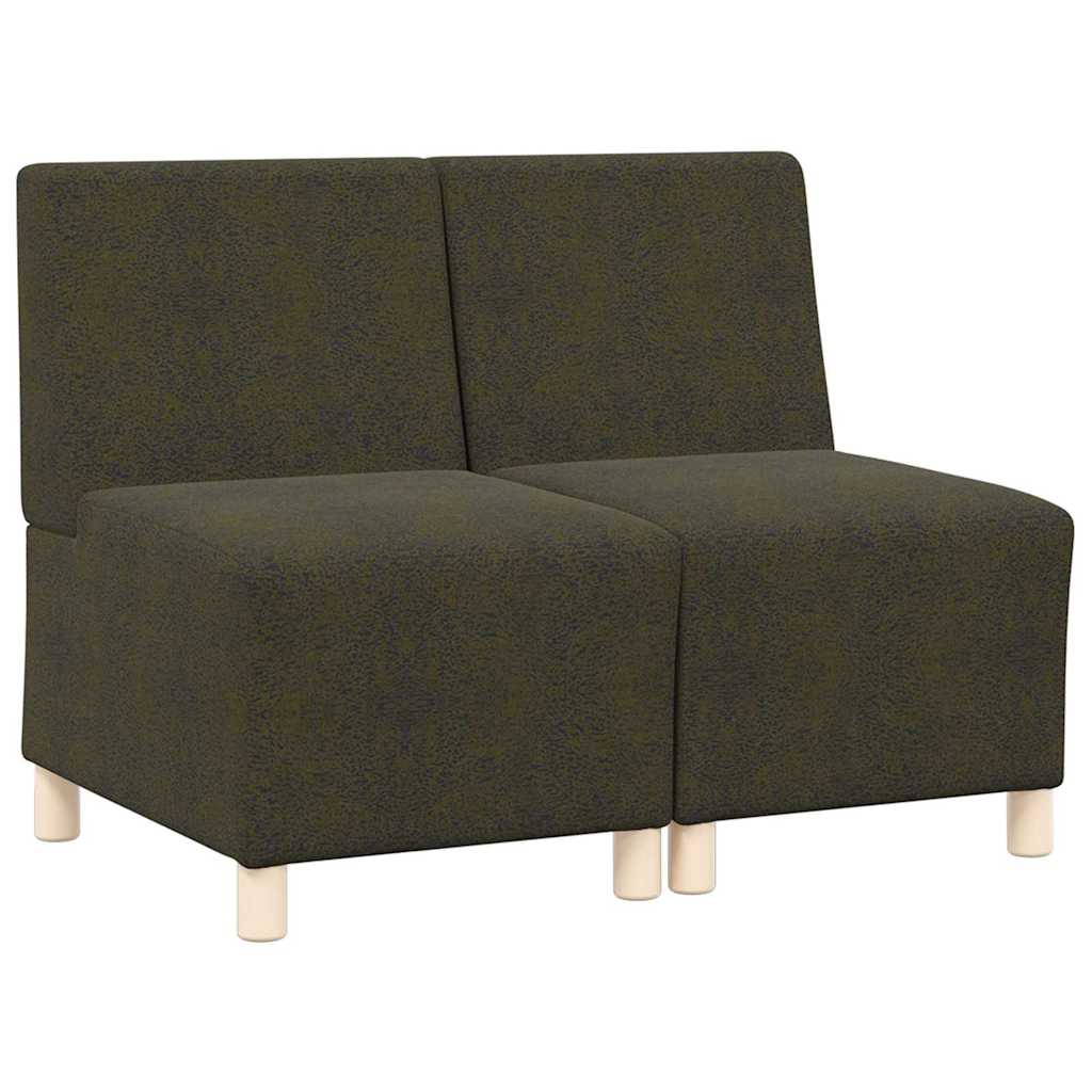 Unidade de Sofá Modular Sem Braços 2 pcs Verde 55 x 74 x 82 cm