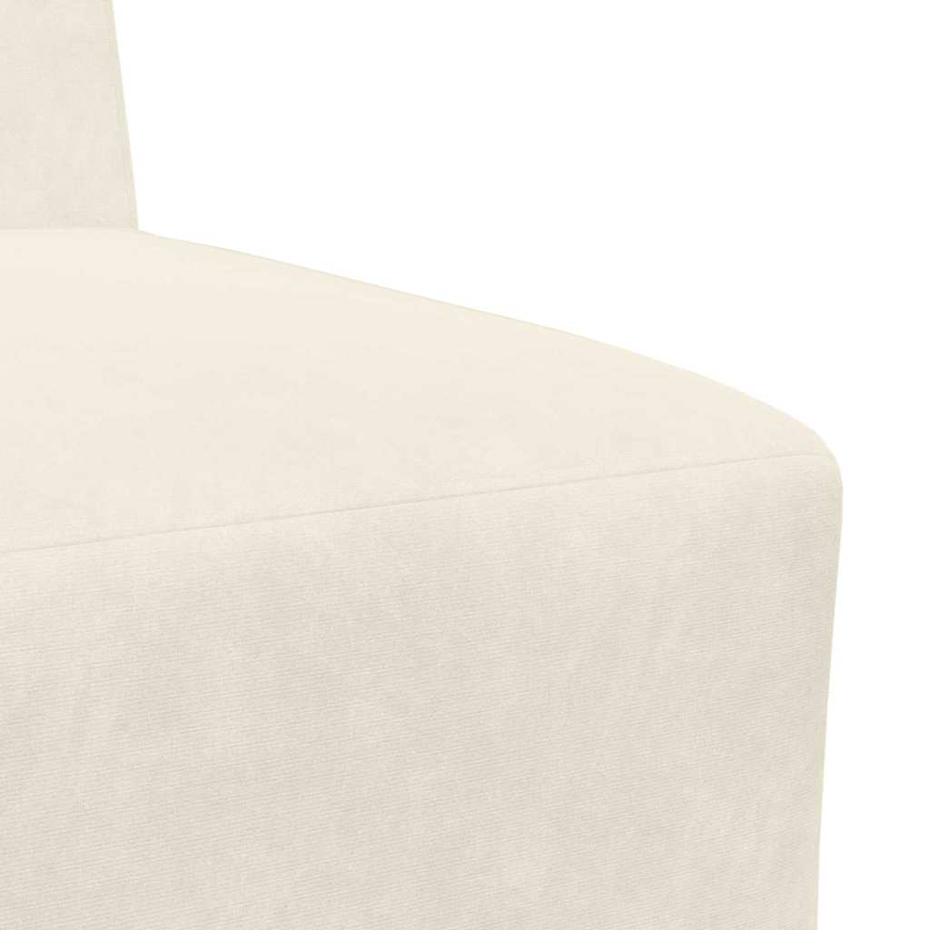 Unidade de Sofá Modular Sem Braços 3 pcs Creme 55 x 74 x 82 cm