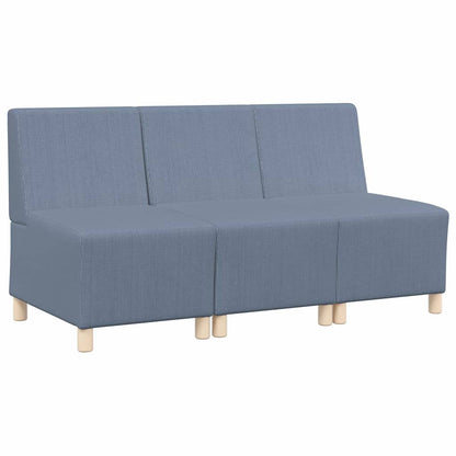 Unidade de Sofá Modular Sem Braços 3 pcs Azul 55 x 74 x 82 cm