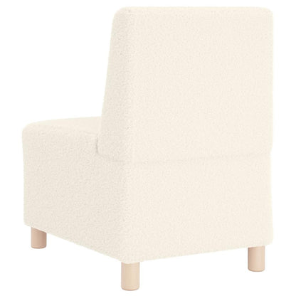 Unidade de Sofá Modular Sem Braços 3 pcs Creme 55 x 74 x 82 cm