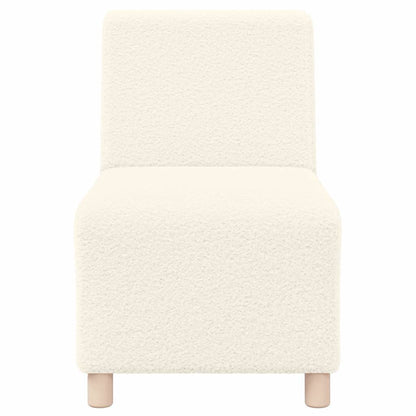 Unidade de Sofá Modular Sem Braços 3 pcs Creme 55 x 74 x 82 cm