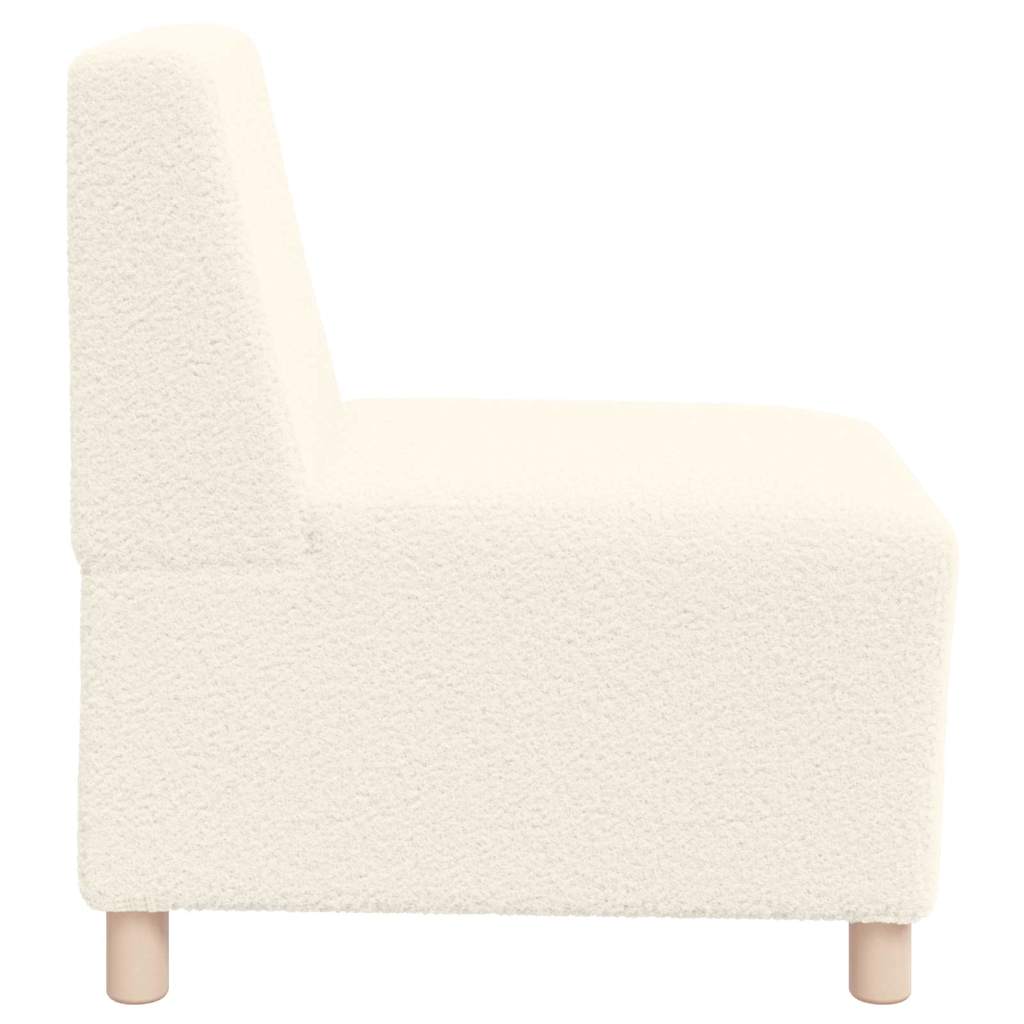 Unidade de Sofá Modular Sem Braços 3 pcs Creme 55 x 74 x 82 cm