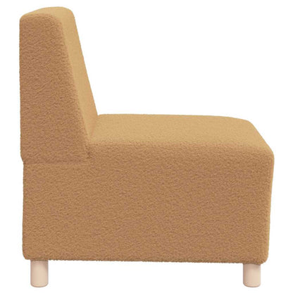 Unidade de Sofá Modular Sem Braços 3 pcs Bege 55 x 74 x 82 cm