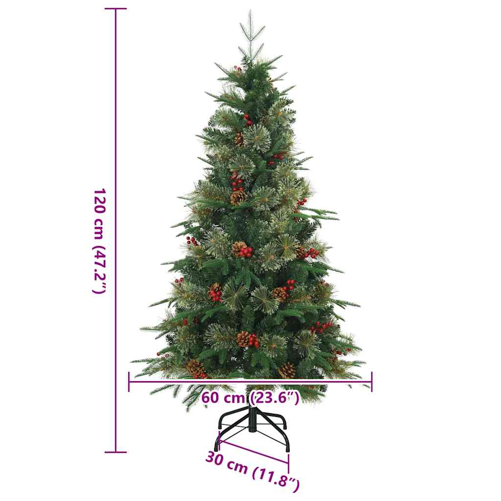 Árvore de Natal Articulada Artificial com suporte Verde 120 cm