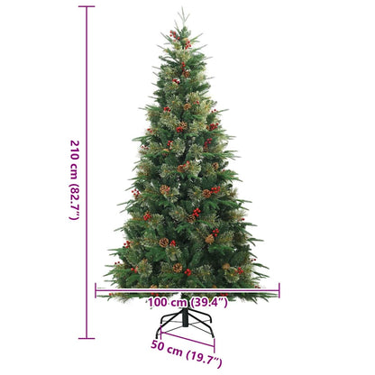 Árvore de Natal Articulada Artificial com suporte Verde 210 cm