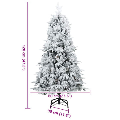 Árvore de Natal Artificial Articulada Nevado Flocked Branco