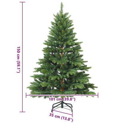 Árvore de Natal Articulada Artificial com suporte Verde 150 cm