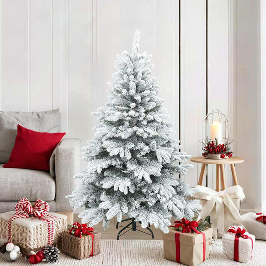 Árvore de Natal Artificial Articulada Nevado Flocked Branco