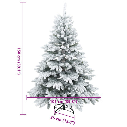 Árvore de Natal Artificial Articulada Nevado Flocked Branco