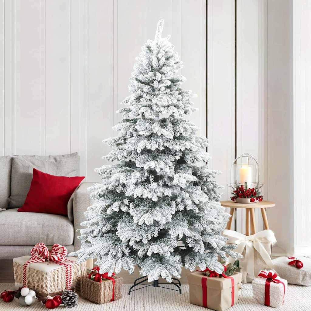 Árvore de Natal Artificial Articulada Nevado Flocked Branco