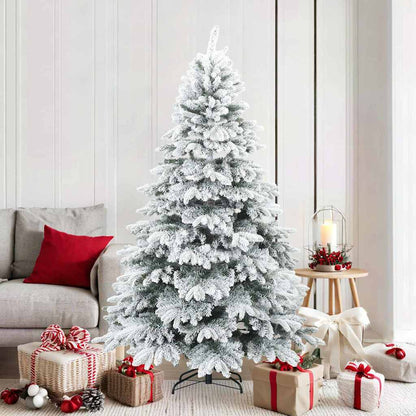Árvore de Natal Artificial Articulada Nevado Flocked Branco