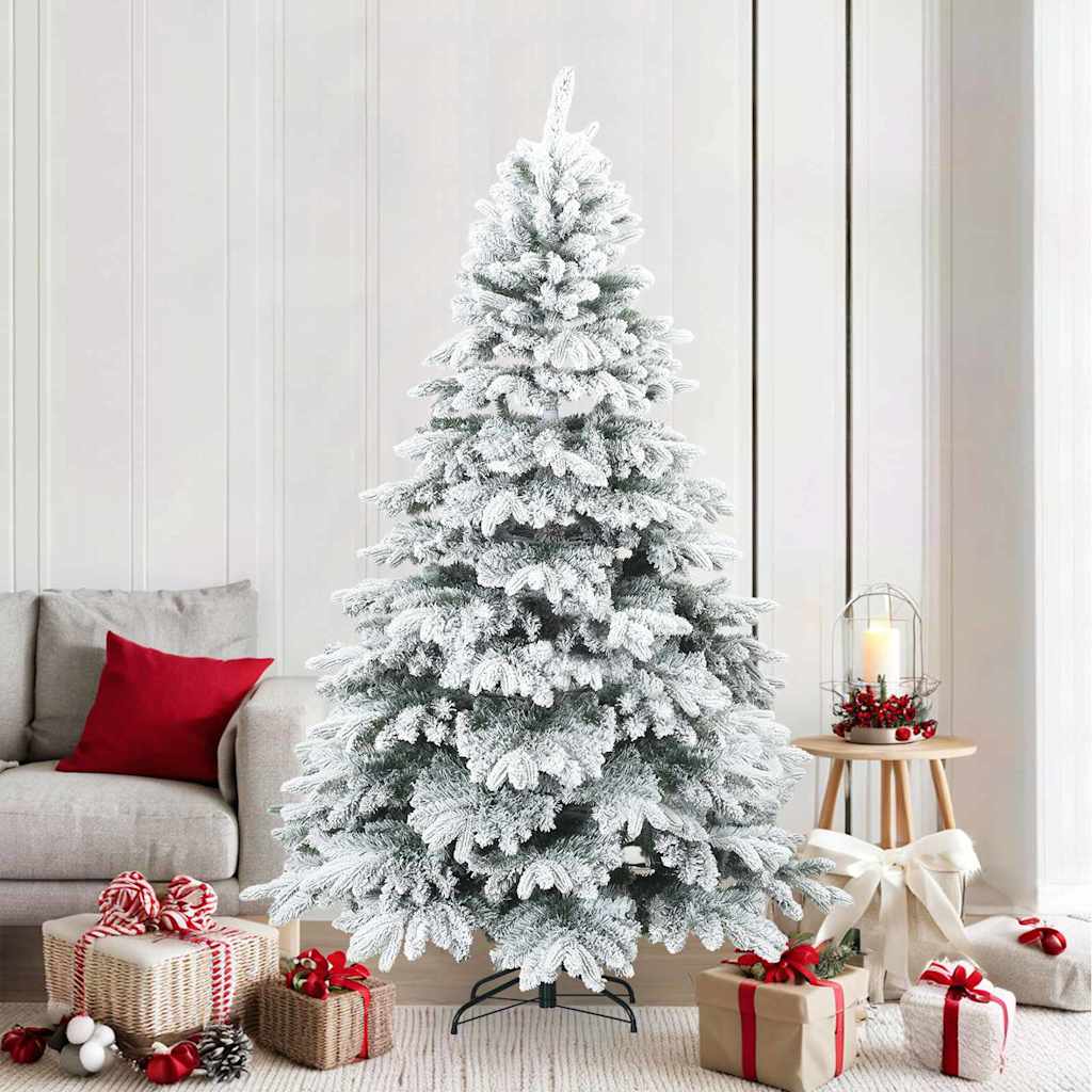 Árvore de Natal Artificial Articulada Nevado Flocked Branco