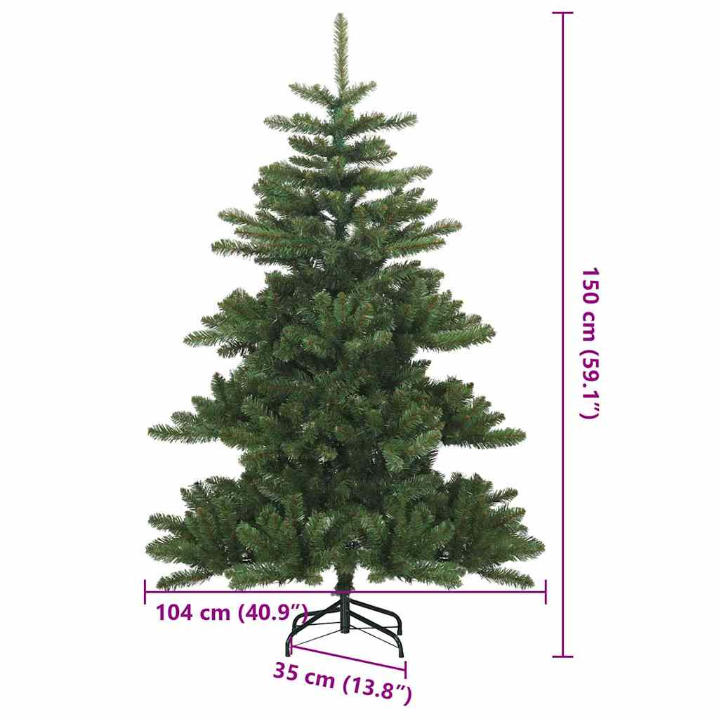 Árvore de Natal Articulada Artificial Verde 150 cm PVC, aço