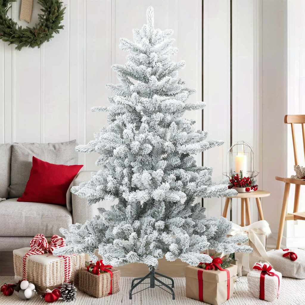 Árvore de Natal Artificial Articulada Nevado Flocked Branco