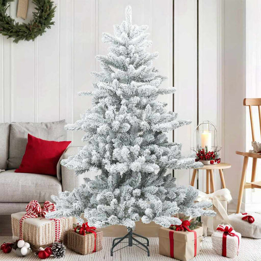 Árvore de Natal Artificial Articulada Nevado Flocked Branco