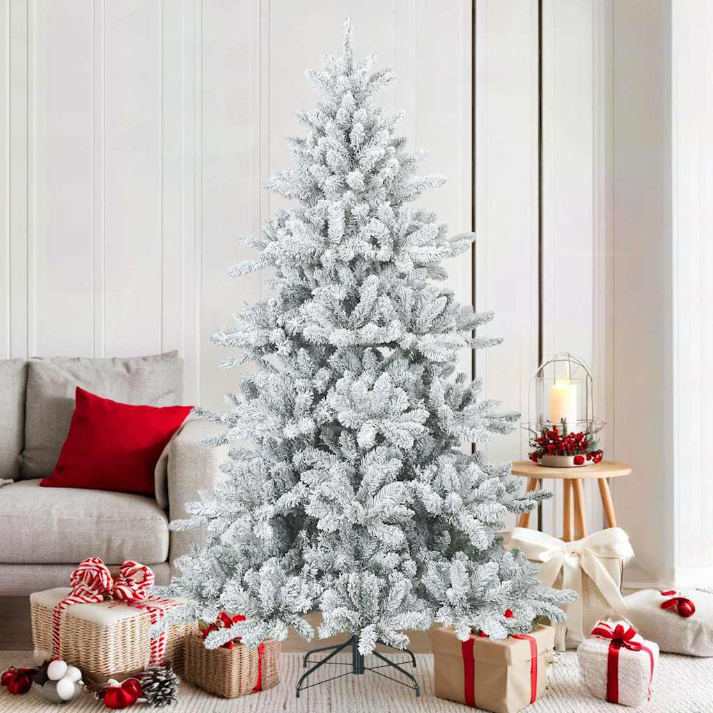 Árvore de Natal Artificial Articulada Nevado Flocked Branco