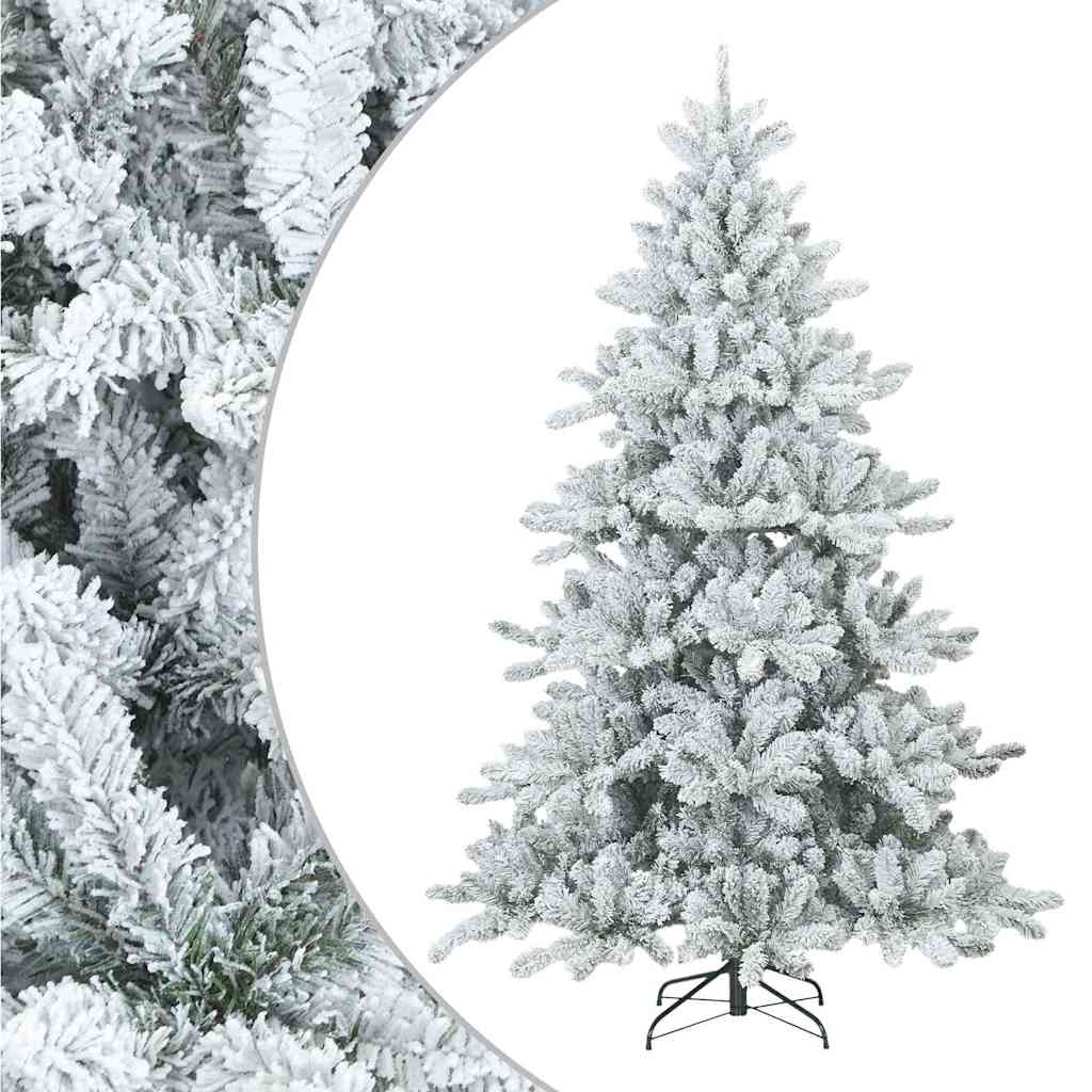 Árvore de Natal Artificial Articulada Nevado Flocked Branco