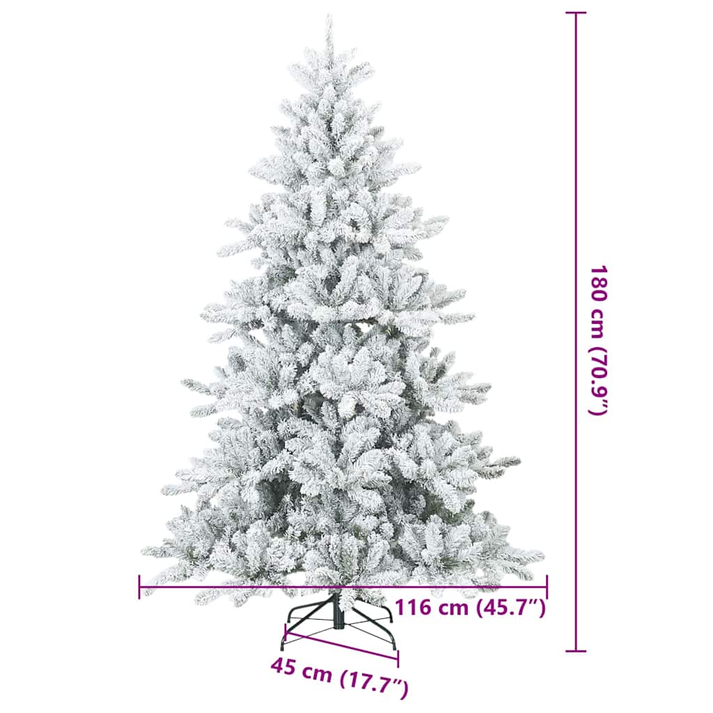 Árvore de Natal Artificial Articulada Nevado Flocked Branco