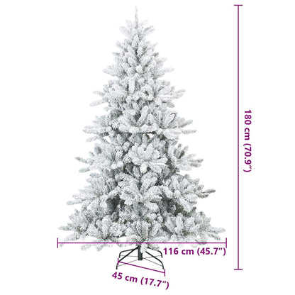 Árvore de Natal Artificial Articulada Nevado Flocked Branco