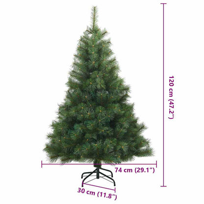 Árvore de Natal Articulada Artificial Verde 120 cm PVC, aço