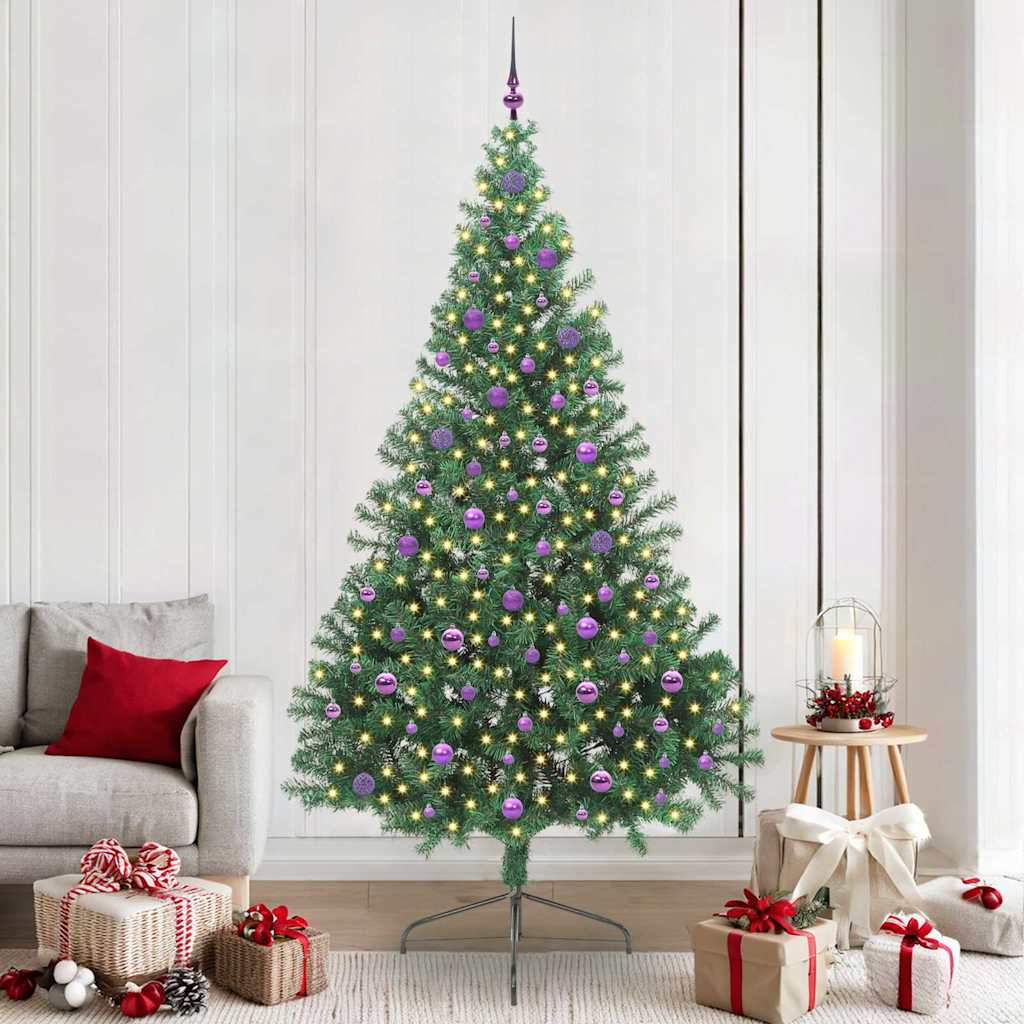 Árvore de Natal Artificial Pré-iluminada Verde 240 cm PVC