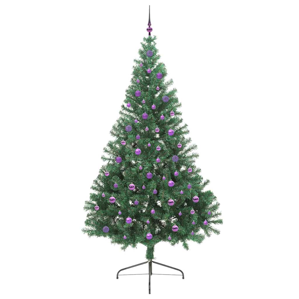 Árvore de Natal Artificial Pré-iluminada Verde 240 cm PVC
