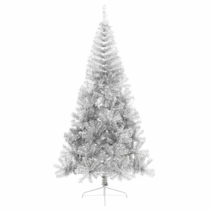 Árvore de Natal Artificial Pré-iluminada Prateado 240 cm PET