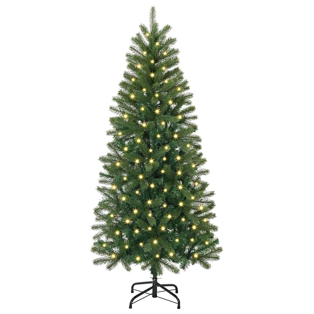 Árvore de Natal Artificial com 150 LEDs Verde 120 cm PE e PVC