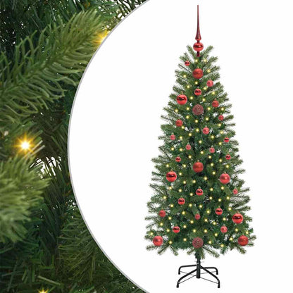 Árvore de Natal Artificial com 150 LEDs Verde 120 cm PE e PVC