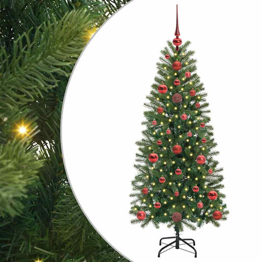 Árvore de Natal Artificial com 150 LEDs Verde 120 cm PE e PVC