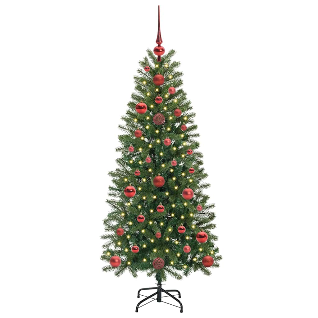 Árvore de Natal Artificial com 150 LEDs Verde 120 cm PE e PVC