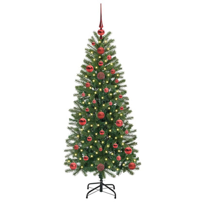 Árvore de Natal Artificial com 150 LEDs Verde 120 cm PE e PVC