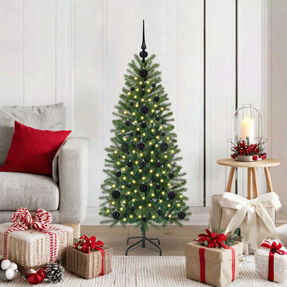 Árvore de Natal Artificial com 150 LEDs Verde 120 cm PE e PVC