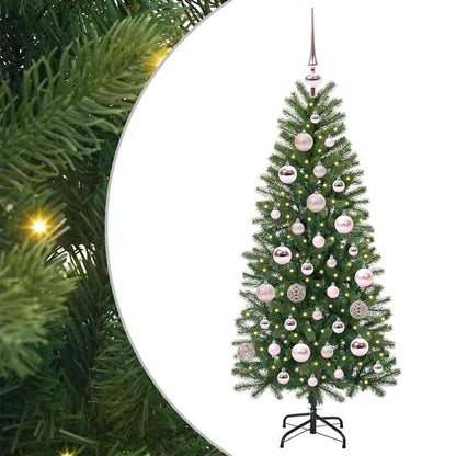 Árvore de Natal Artificial com 150 LEDs Verde 120 cm PE e PVC