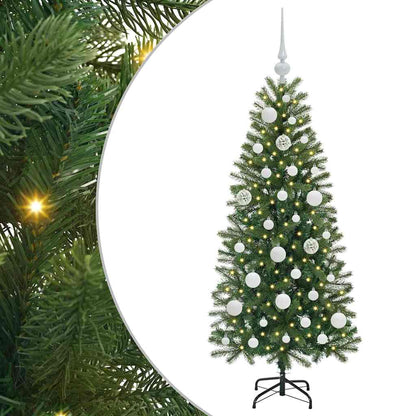 Árvore de Natal Artificial com 150 LEDs Verde 120 cm PE e PVC