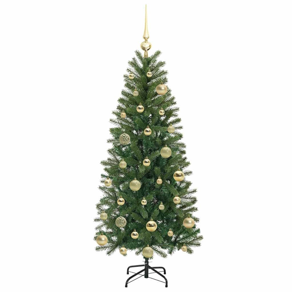 Árvore de Natal Artificial com 150 LEDs Verde 120 cm PE e PVC