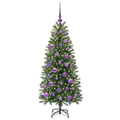 Árvore de Natal Artificial com 150 LEDs Verde 120 cm PE e PVC
