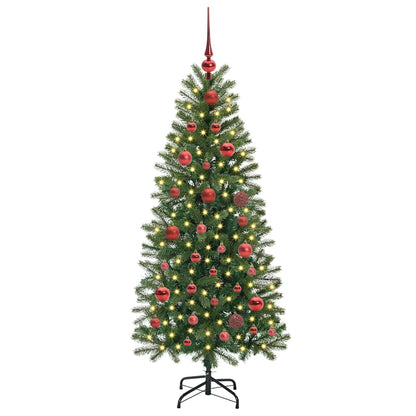 Árvore de Natal Artificial com 150 LEDs Verde 150 cm PE e PVC