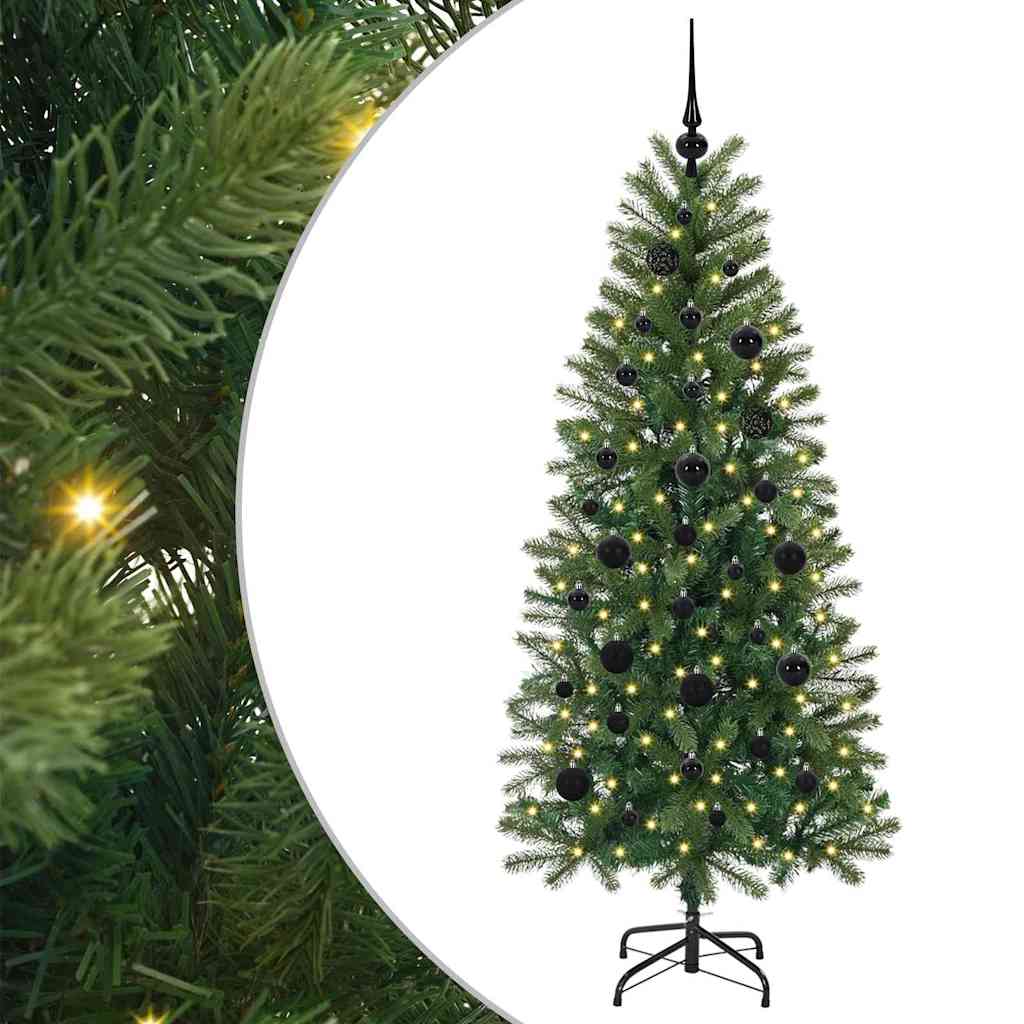 Árvore de Natal Artificial com 150 LEDs Verde 150 cm PE e PVC