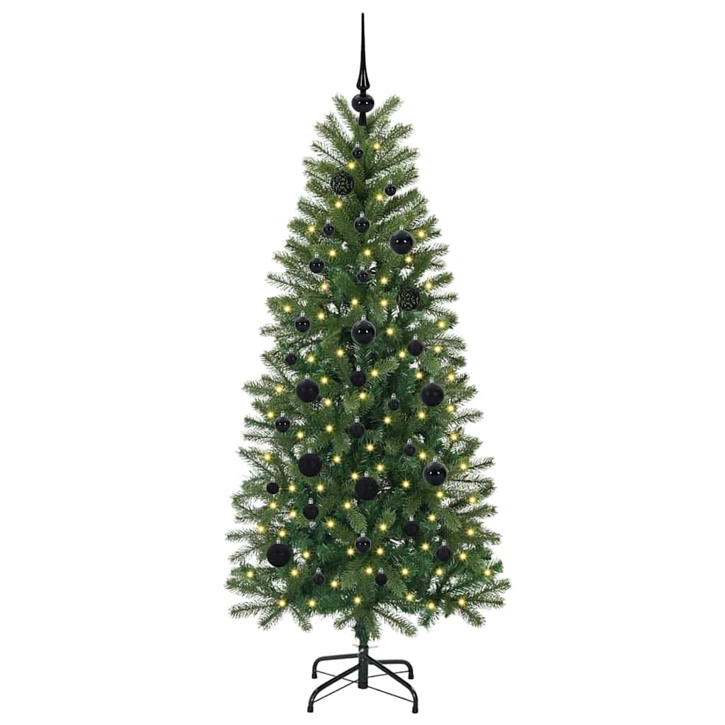 Árvore de Natal Artificial com 150 LEDs Verde 150 cm PE e PVC