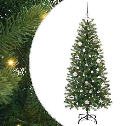 Árvore de Natal Artificial com 150 LEDs Verde 150 cm PE e PVC