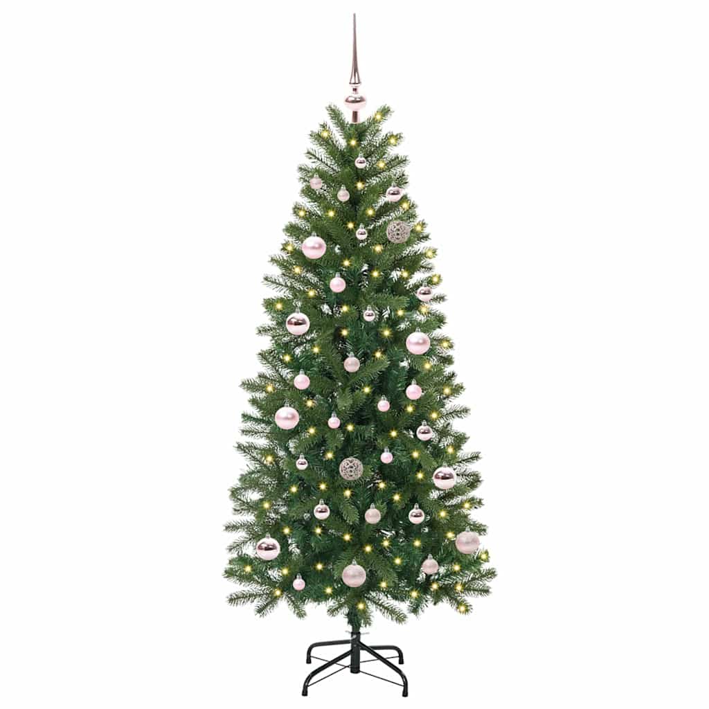 Árvore de Natal Artificial com 150 LEDs Verde 150 cm PE e PVC