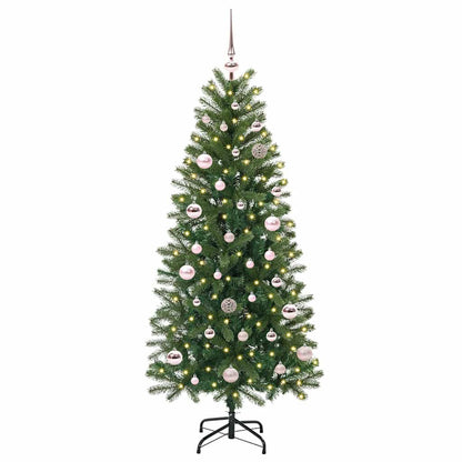 Árvore de Natal Artificial com 150 LEDs Verde 150 cm PE e PVC