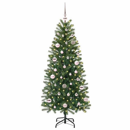 Árvore de Natal Artificial com 150 LEDs Verde 150 cm PE e PVC
