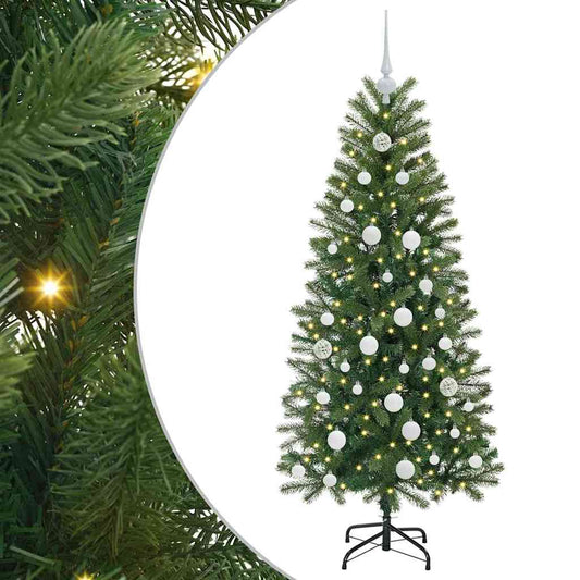Árvore de Natal Artificial com 150 LEDs Verde 150 cm PE e PVC